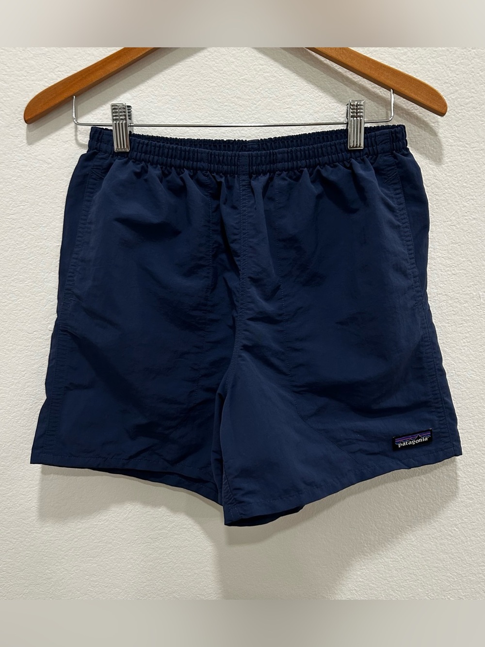 Patagonia Shorts Mens Medium Blue Baggies 5 Inch Inseam Nylon Linerless